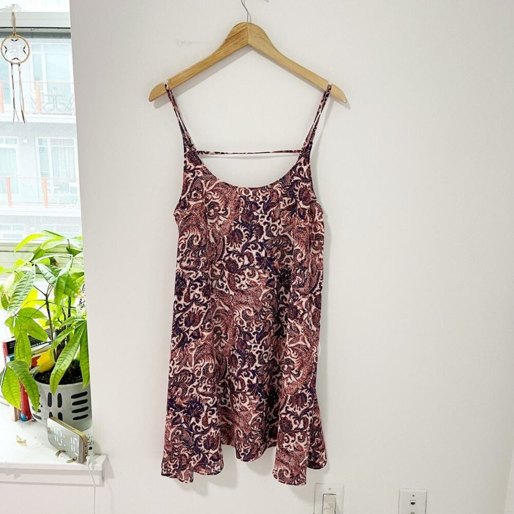 Intimately Free People Pink Paisley Print Boho Dress Size Medium
